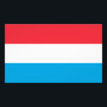 Luxemburgse vlag foto afdruk<br><div class="desc">Patriottische vlag van Luxemburg.</div>