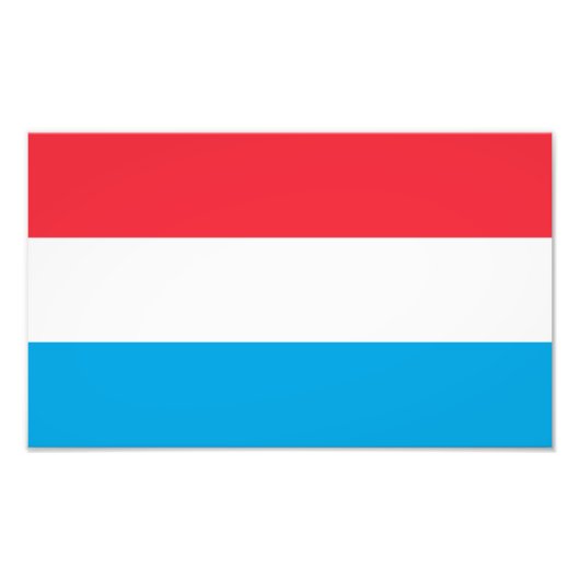 Luxemburgse vlag foto afdruk (Voorkant)