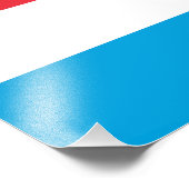 Luxemburgse vlag foto afdruk (Hoek)