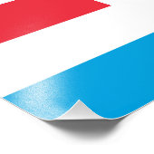 Luxemburgse vlag foto afdruk (Hoek)