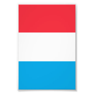 Luxemburgse vlag foto afdruk