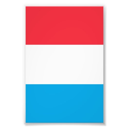 Luxemburgse vlag foto afdruk (Voorkant)