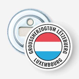 Luxemburgse vlag: groots patriottische bottenopene button flesopener