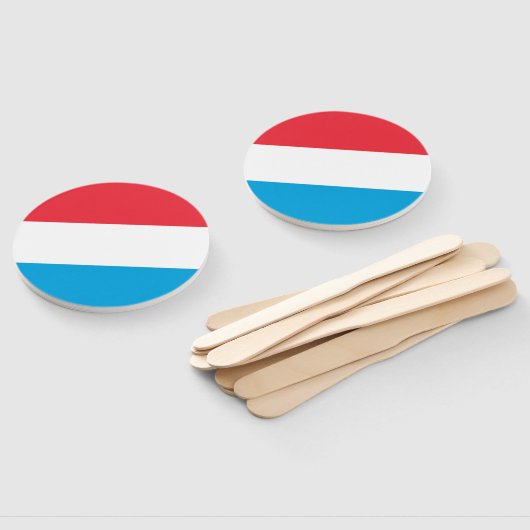 Luxemburgse vlag handwaaier (Niet-gemonteerd)