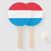 Luxemburgse vlag handwaaier (Voorkant en achterkant)