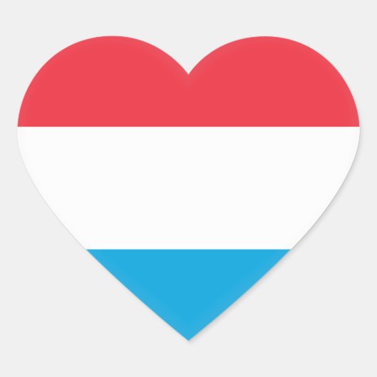 Luxemburgse vlag hart sticker (Voorkant)