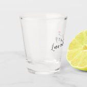 Luxemburgse vlag Heart , Luxemburgs Shot Glas (Links)