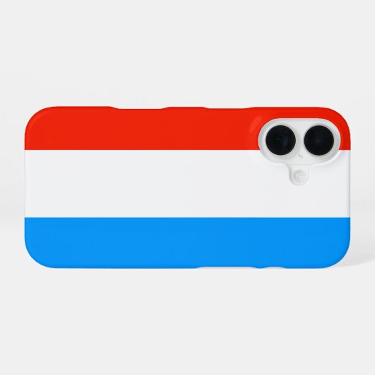 Luxemburgse vlag iPhone 16 hoesje (Achterkant horizontaal)