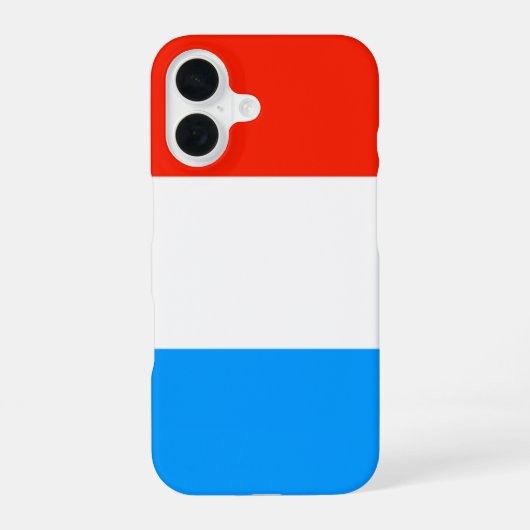Luxemburgse vlag iPhone 16 hoesje (Achterkant)