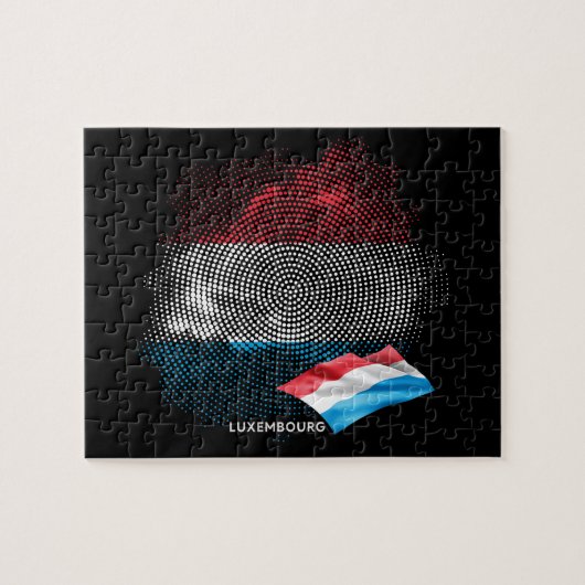 Luxemburgse vlag legpuzzel (Horizontaal)