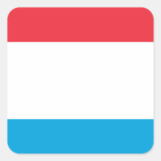 Luxemburgse vlag - Lëtzebuerger Fändel - Drapeau Vierkante Sticker