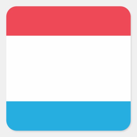 Luxemburgse vlag - Lëtzebuerger Fändel - Drapeau Vierkante Sticker (Voorkant)