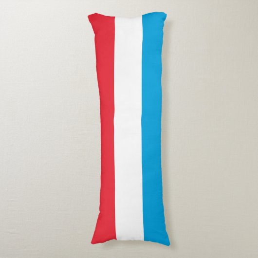 Luxemburgse vlag lichaamskussen (Voorkant Verticaal)