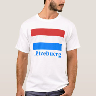 Luxemburgse vlag met naam in Luxemburg T-shirt