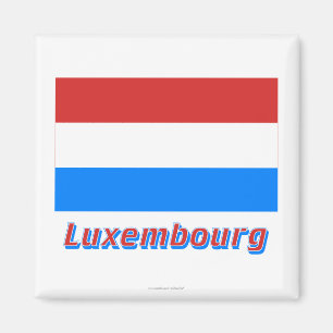 Luxemburgse vlag met naam magneet