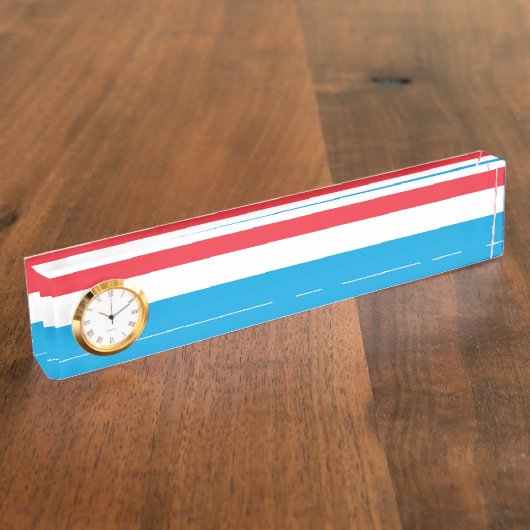Luxemburgse vlag naambordje (Zijkant)