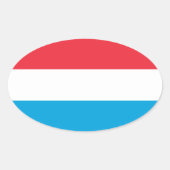 Luxemburgse vlag ovale sticker (Voorkant)