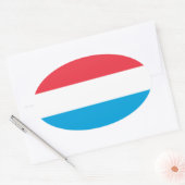 Luxemburgse vlag ovale sticker (Envelop)