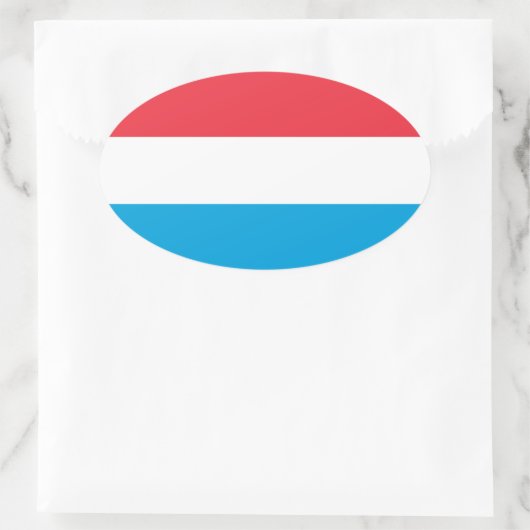Luxemburgse vlag ovale sticker (Tas)