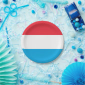 Luxemburgse vlag papieren bordje (Feest)