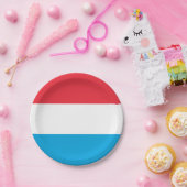 Luxemburgse vlag papieren bordje (Feest)