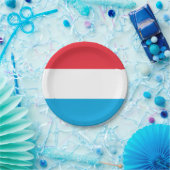 Luxemburgse vlag papieren bordje (Feest)