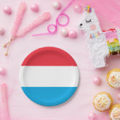 Luxemburgse vlag papieren bordje (Feest)