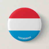 Luxemburgse vlag Patriotic Ronde Button 5,7 Cm (Voorkant)