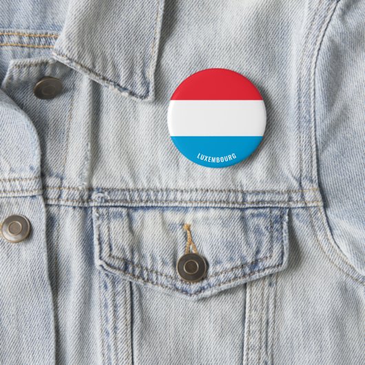 Luxemburgse vlag Patriotic Ronde Button 5,7 Cm (In situ)