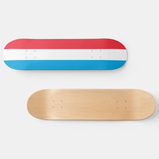 Luxemburgse vlag persoonlijk skateboard (Horizontaal)