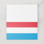 Luxemburgse vlag plaatskaartje (Buitenkant ongevouwen)