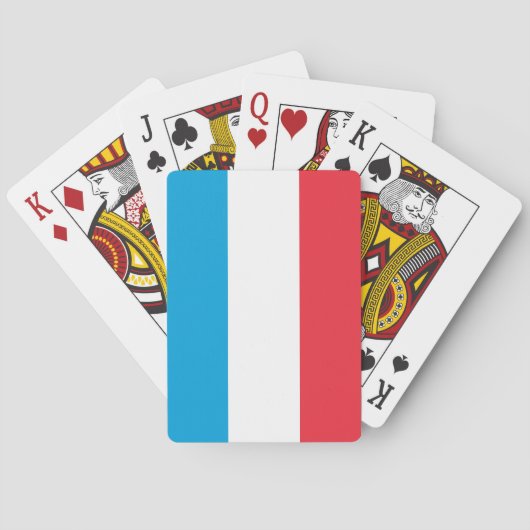 Luxemburgse vlag pokerkaarten (Achterkant)