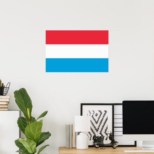 Luxemburgse vlag poster (Thuiskantoor)