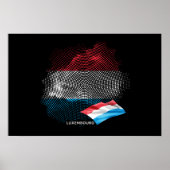 Luxemburgse vlag poster (Voorkant)
