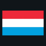 Luxemburgse vlag poster<br><div class="desc">Patriottische vlag van Luxemburg.</div>