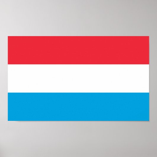 Luxemburgse vlag poster (Voorkant)