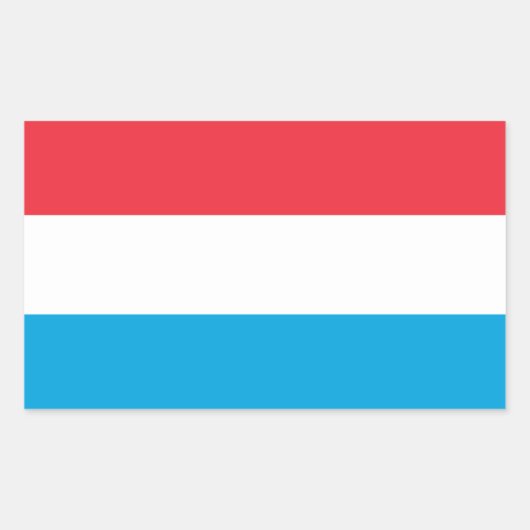 Luxemburgse vlag rechthoekige sticker (Voorkant)