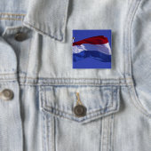 Luxemburgse vlag RF) Vierkante Button 5,1 Cm (In situ)