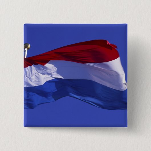 Luxemburgse vlag RF) Vierkante Button 5,1 Cm (Voorkant)
