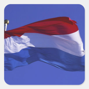 Luxemburgse vlag RF) Vierkante Sticker