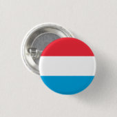 Luxemburgse vlag ronde button 3,2 cm (Voorkant /achterkant)