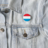 Luxemburgse vlag ronde button 3,2 cm (In situ)