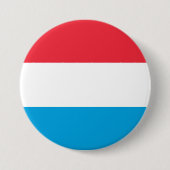 Luxemburgse vlag ronde button 7,6 cm (Voorkant)