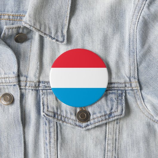 Luxemburgse vlag ronde button 7,6 cm (In situ)