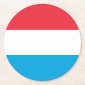 Luxemburgse vlag ronde kartonnen onderzetter (Voorkant)