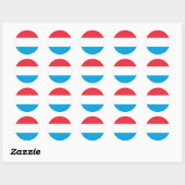 Luxemburgse vlag ronde sticker (Vel)
