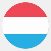 Luxemburgse vlag ronde sticker (Voorkant)