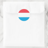 Luxemburgse vlag ronde sticker (Tas)