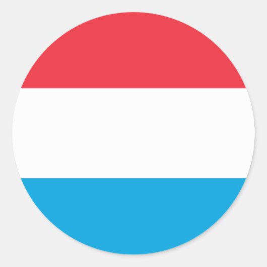 Luxemburgse vlag ronde sticker (Voorkant)