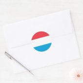 Luxemburgse vlag ronde sticker (Envelop)